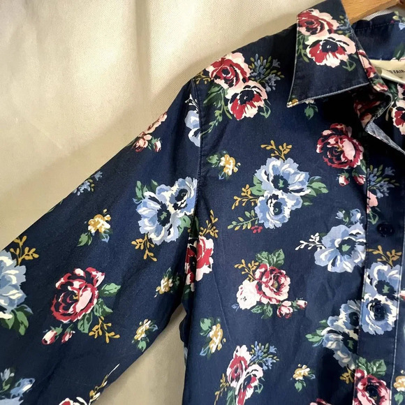 Bedford Fair Floral Button Down Long Sleeve Shirt Size Large - Picture 5 of 9
